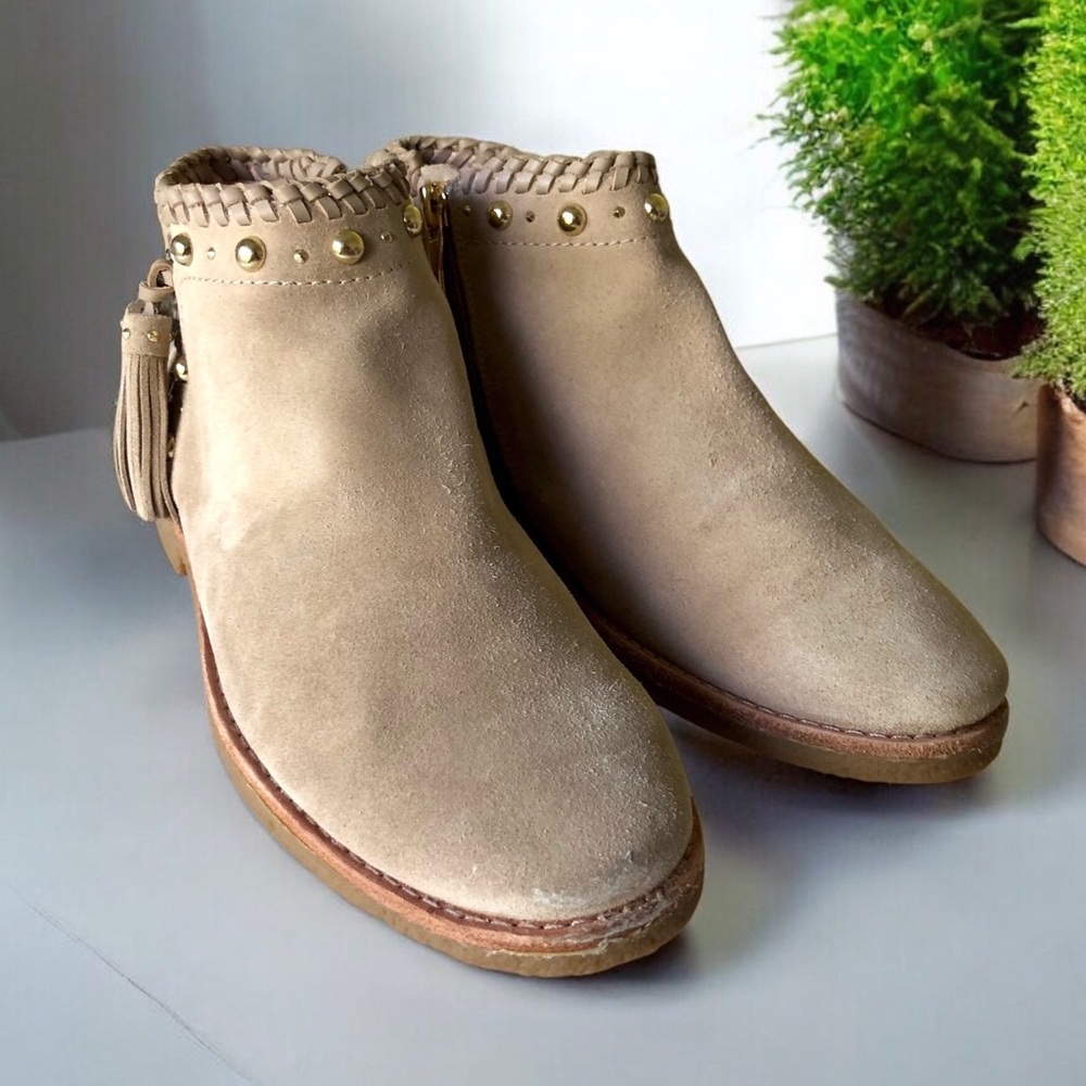 Kate Spade Ankle Boots Booties Studs Tassels Size 6.5 - Picture 8 of 10